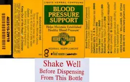 Label for Blood Pressure Support