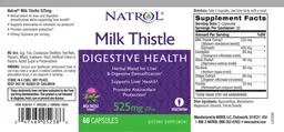 Label for Milk Thistle 525 mg