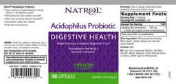Label for Acidophilus Probiotic