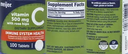 Label for Vitamin C 500 mg