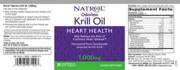 Label for Odorless Krill Oil 1,000 mg