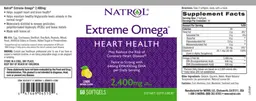 Label for Extreme Omega 2,400 mg Lemon Natural Flavor