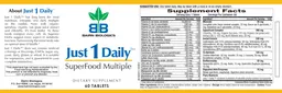 Label for Just 1 Daily