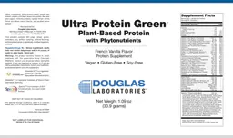 Label for Ultra Protein Green French Vanilla Flavor