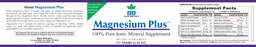 Label for Magnesium Plus Raspberry Lemonade Flavor