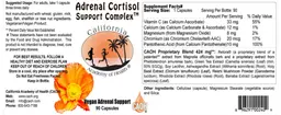 Label for Adrenal Cortisol Support Complex