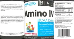 Label for Amino IV Strawberry Breeze