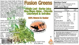 Label for Fusion Greens