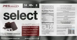 Label for Select Smart Mass Amazing Gourmet Chocolate