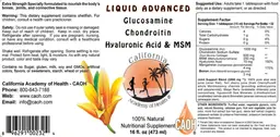 Label for Liquid Advanced Glucosamine Chondroitin Hyaluronic Acid & MSM