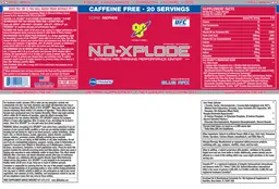 Label for N.O.-Xplode Blue Raz