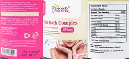 Label for Pine Bark Complex 150 mg