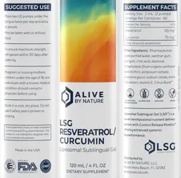 Label for LSG Resveratrol/Curcumin