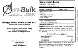 Ginkgo Biloba Leaf Extract 24%