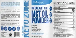 Label for MCT Oil Powder Unflavored