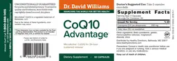 Label for CoQ10 Advantage