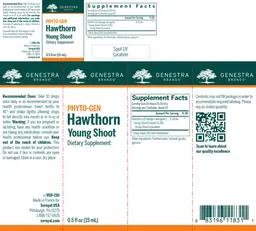 Label for Phyto-Gen Hawthorn Young Shoot