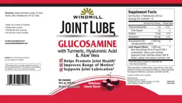 Label for Joint Lube Glucosamine Delicious Cherry Flavor