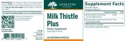 Label for Milk Thistle Plus