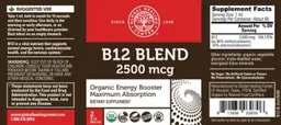 Label for B12 Blend 2500 mcg