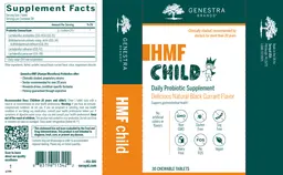 Label for HMF Child Delicious Natural Black Currant Flavor