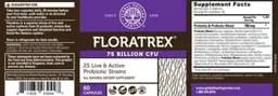 Label for Floratrex 75 Billion CFU