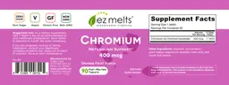 Label for Chromium 400 mcg Orange Fruit Punch