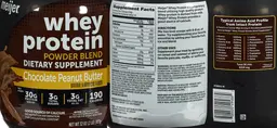 Label for Whey Protein Powder Blend Chocolate Peanut Butter