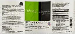Label for Neptune Krill Oil