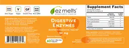 Label for Digestive Enzymes 50 mg Smooth Orange