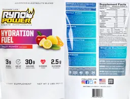 Label for Hydration Fuel Fruit Punch