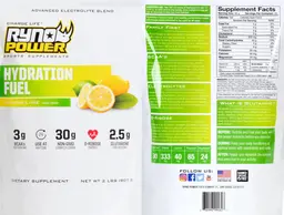 Label for Hydration Fuel Lemon-Lime