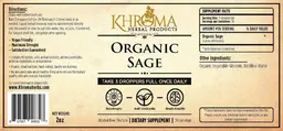 Label for Organic Sage