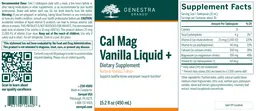 Label for Cal Mag Vanilla Liquid + Natural Vanilla Flavor