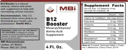 Label for B12 Booster