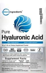 Label for Pure Hyaluronic Acid