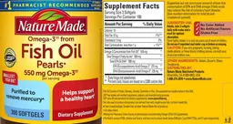 Label for Fish Oil Pearls