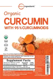 Label for Organic Curcumin with 95% Curcuminoids