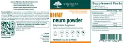 Label for HMF Neuro Powder