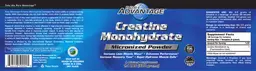 Label for Creatine Monohydrate