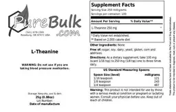Label for L-Theanine