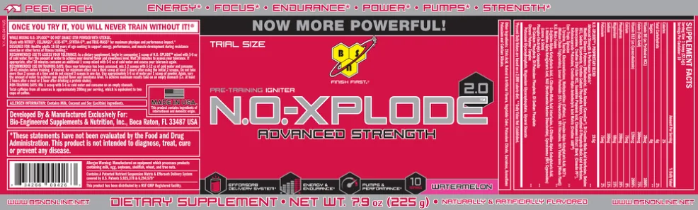 Label for N.O.-Xplode 2.0 Watermelon