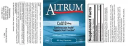 Label for CoQ10 60 mg