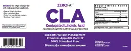 Label for CLA Conjugated Linoleic Acid