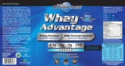 Label for Whey Advantage Vanilla