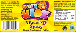 Label for Vitamin D Spray