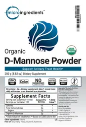 Label for Organic D-Mannose Powder