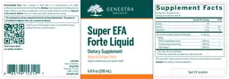 Label for Super EFA Forte Liquid Natural Orange Flavor