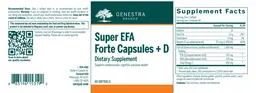 Label for Super EFA Forte Capsules + D