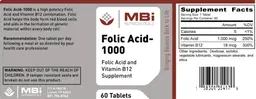 Label for Folic Acid-1000